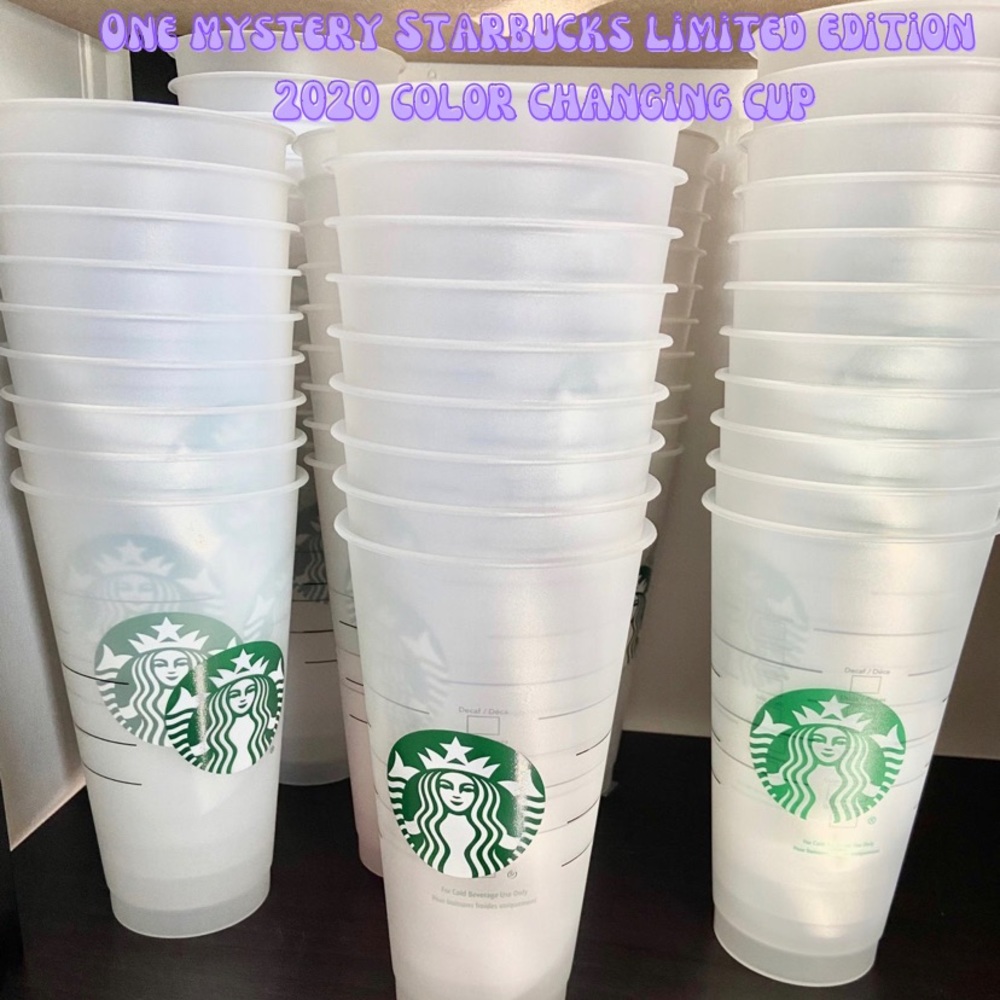 ONE Starbucks 24oz mystery color changing cold cup with straw and lid